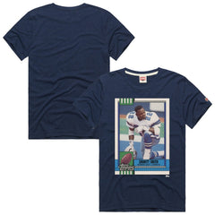 Emmitt Smith Dallas Cowboys Homage Unisex NFL Topps Trading Card Tri-Blend T-Shirt Navy