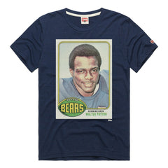 Walter Payton Chicago Bears Homage Unisex NFL Topps Trading Card Tri-Blend T-Shirt Navy
