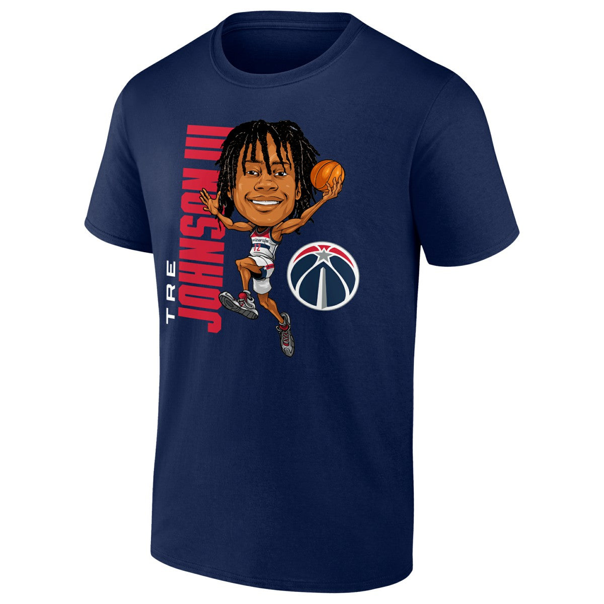 Tre Johnson III Washington Wizards Caricature T-Shirt Navy