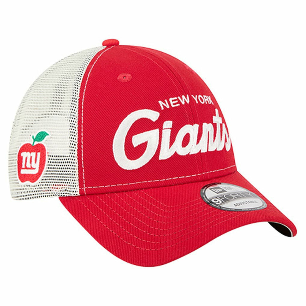 New York Giants New Era Apple Trucker 9FORTY Adjustable Hat Red
