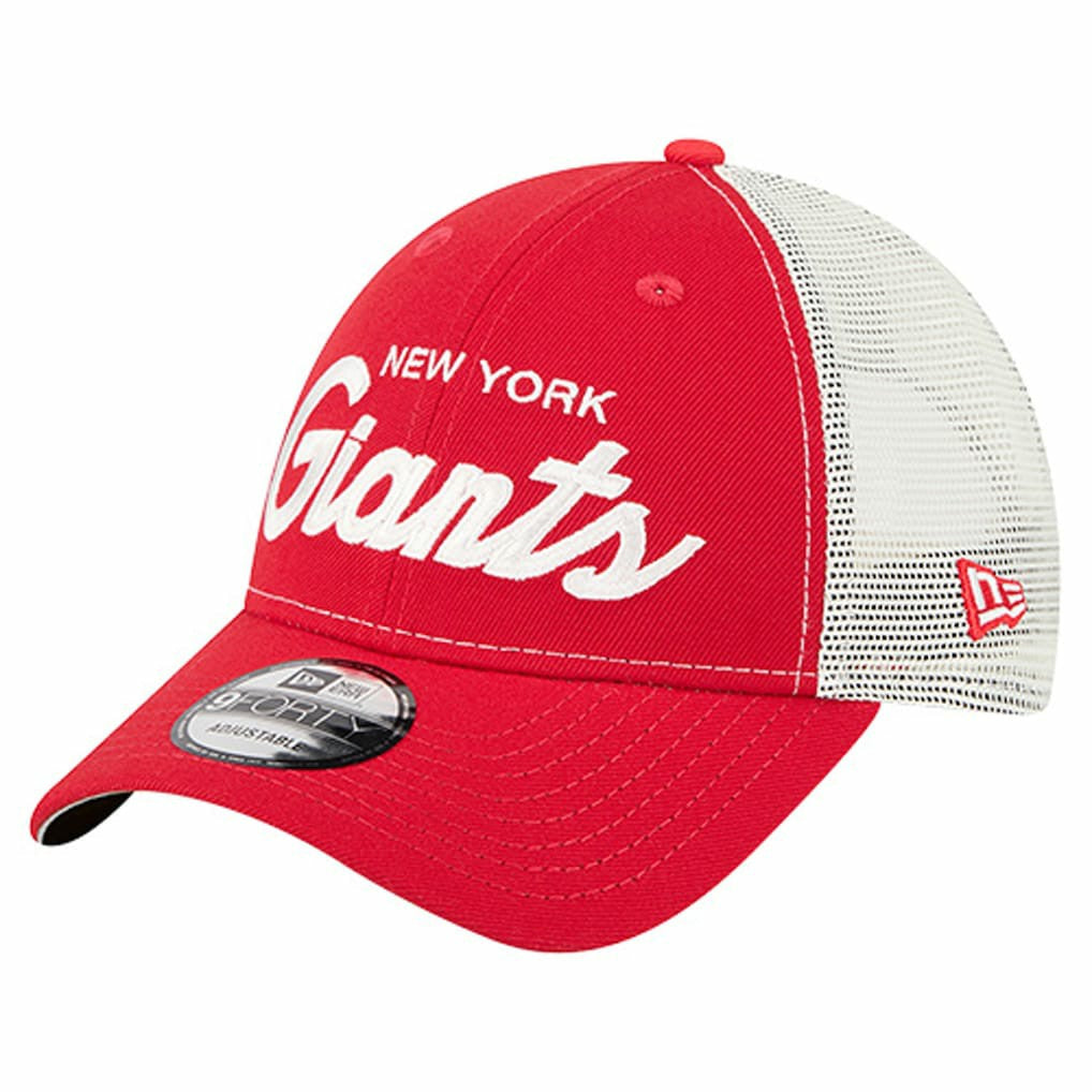 New York Giants New Era Apple Trucker 9FORTY Adjustable Hat Red