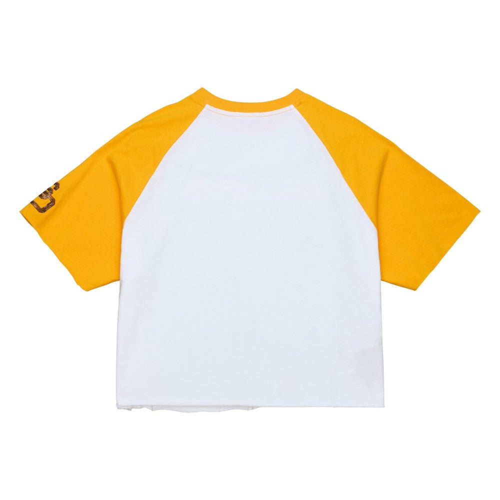 San Diego Padres Mitchell & Ness Women's Cropped Raglan Boxy T-Shirt - White - Mitchell & Ness on Sale