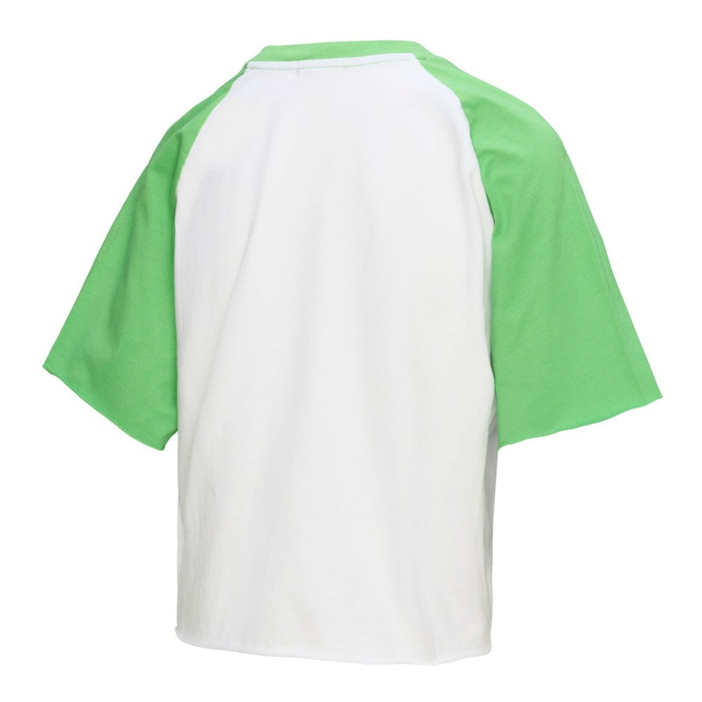 Philadelphia Phillies Mitchell & Ness Women's Cropped Raglan Mascot Boxy T-Shirt - White - Mitchell & Ness Sale