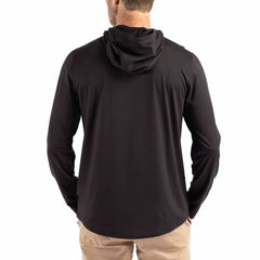 New York Giants Cutter & Buck Throwback Logo Coastline Epic Comfort Eco Recycled Long Sleeve Hoodie T-Shirt Black