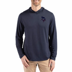 Minnesota Vikings Cutter & Buck Americana Coastline Epic Comfort Eco Recycled Long Sleeve Hoodie T-Shirt Navy