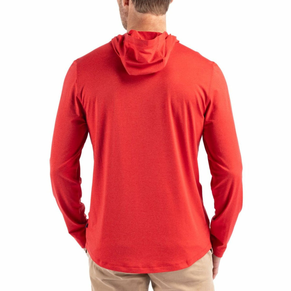 New York Giants Cutter & Buck Americana Coastline Epic Comfort Eco Recycled Long Sleeve Hoodie T-Shirt Red