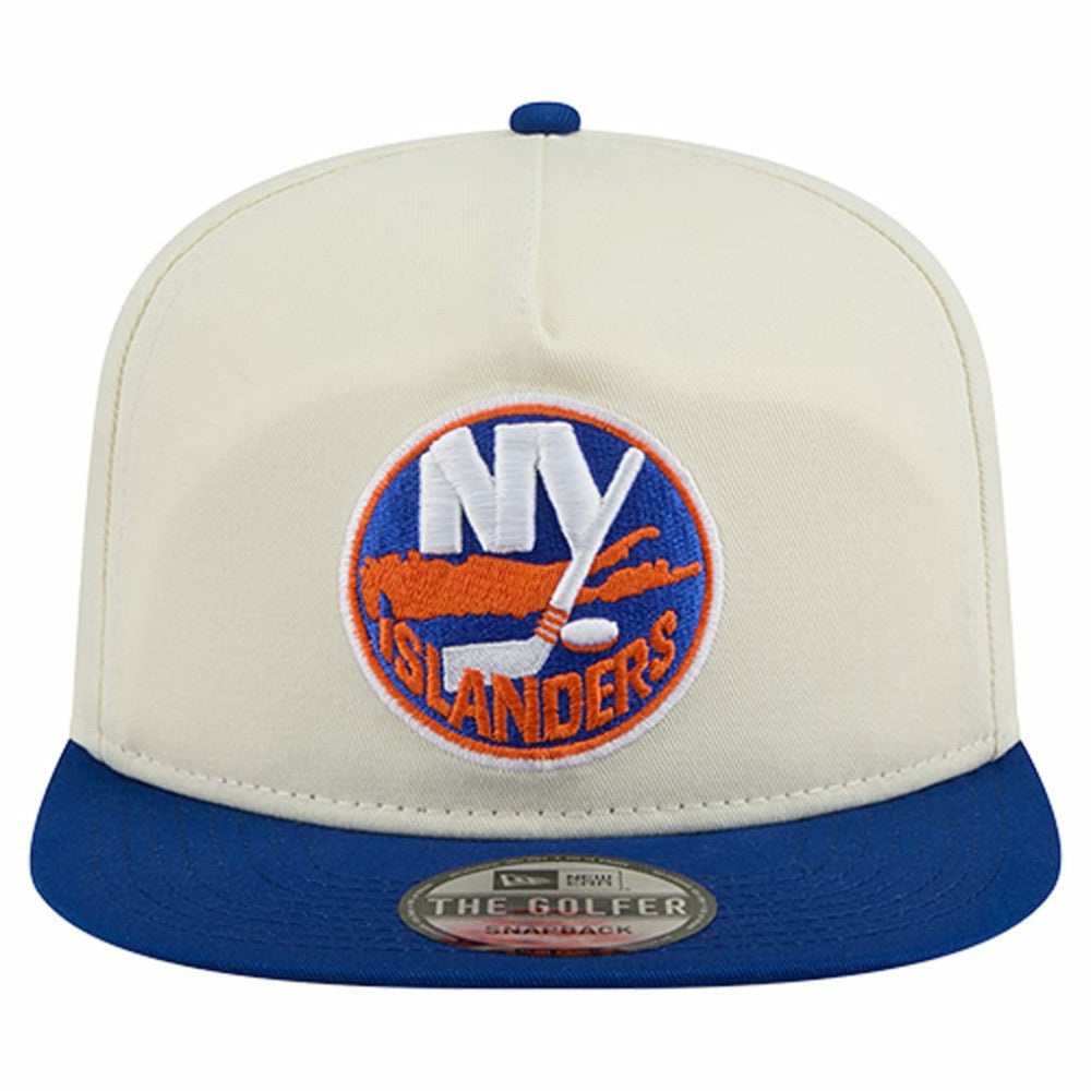 New York Islanders New Era Golfer Adjustable Hat - Cream - NHL 203374800