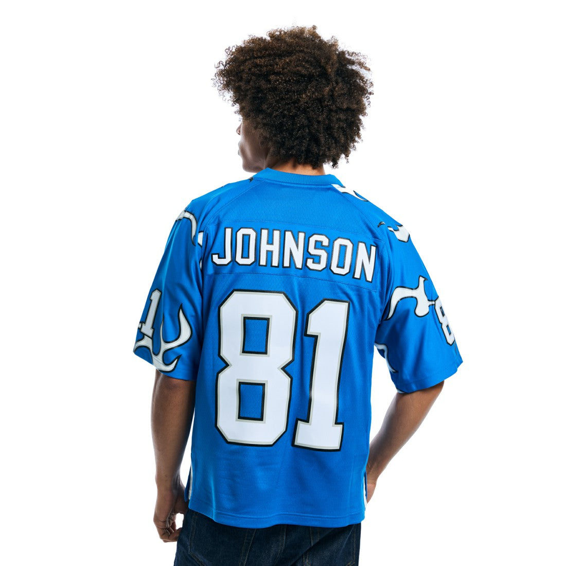 Mitchell & Ness Calvin Johnson Detroit Lions x Golf Wang Unisex 2007 Legacy Fashion Jersey Blue