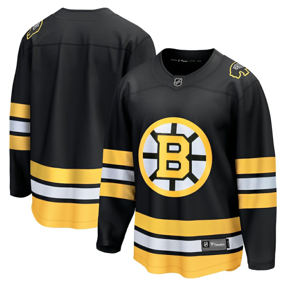 Boston Bruins Fanatics Anniversary Home Breakaway Jersey - Black - NHL 203376744