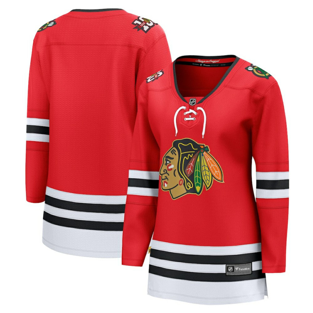 Chicago Blackhawks Fanatics Women's Centennial Breakaway Jersey - Red - NHL 203376747