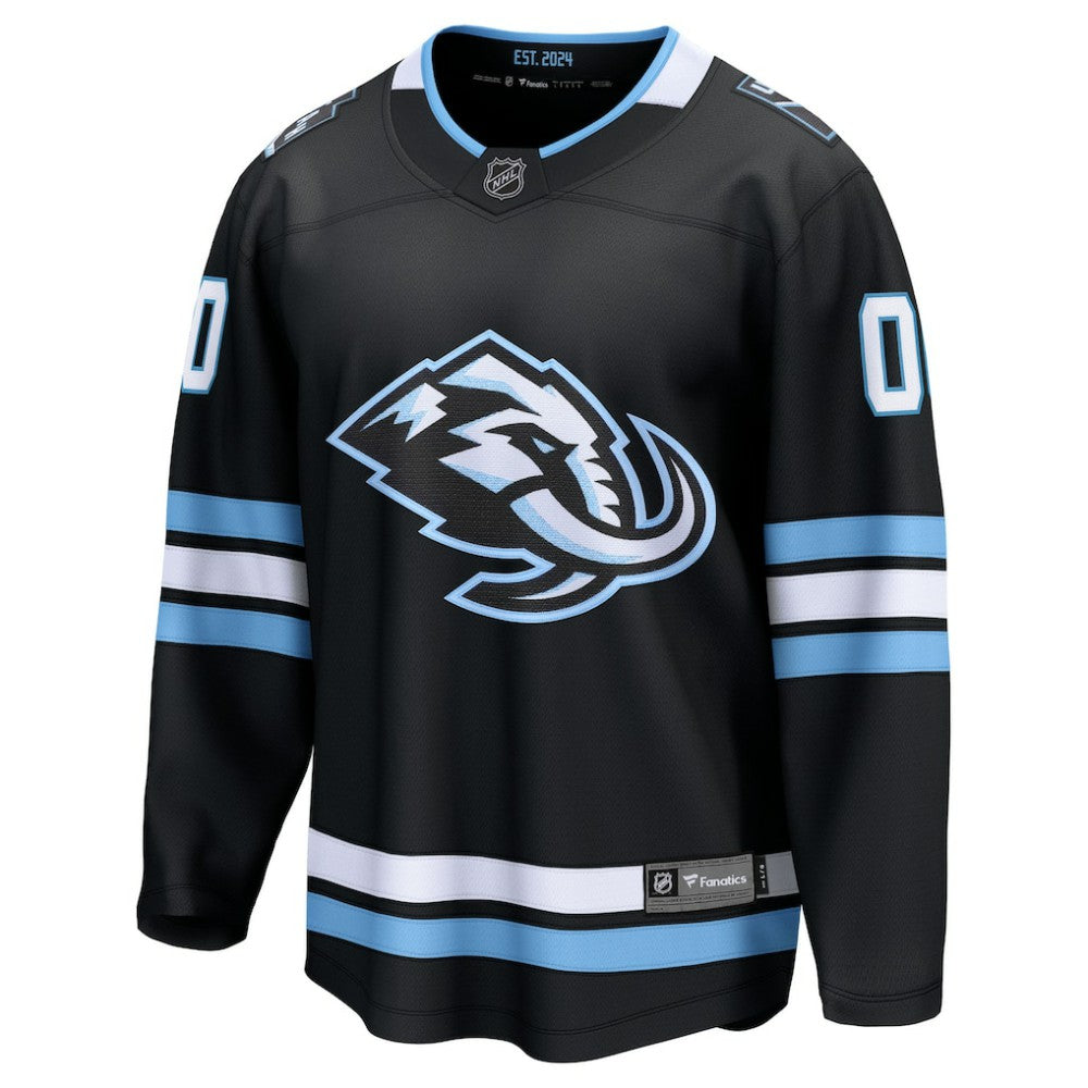 Utah Mammoth Fanatics Home Breakaway Custom Jersey - Black - NHL 203376755