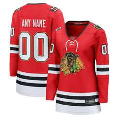 Chicago Blackhawks Fanatics Women's Centennial Breakaway Custom Jersey - Red - NHL 203376757