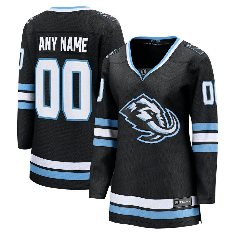 Utah Mammoth Fanatics Women's Home Breakaway Custom Jersey - Black - NHL 203376759