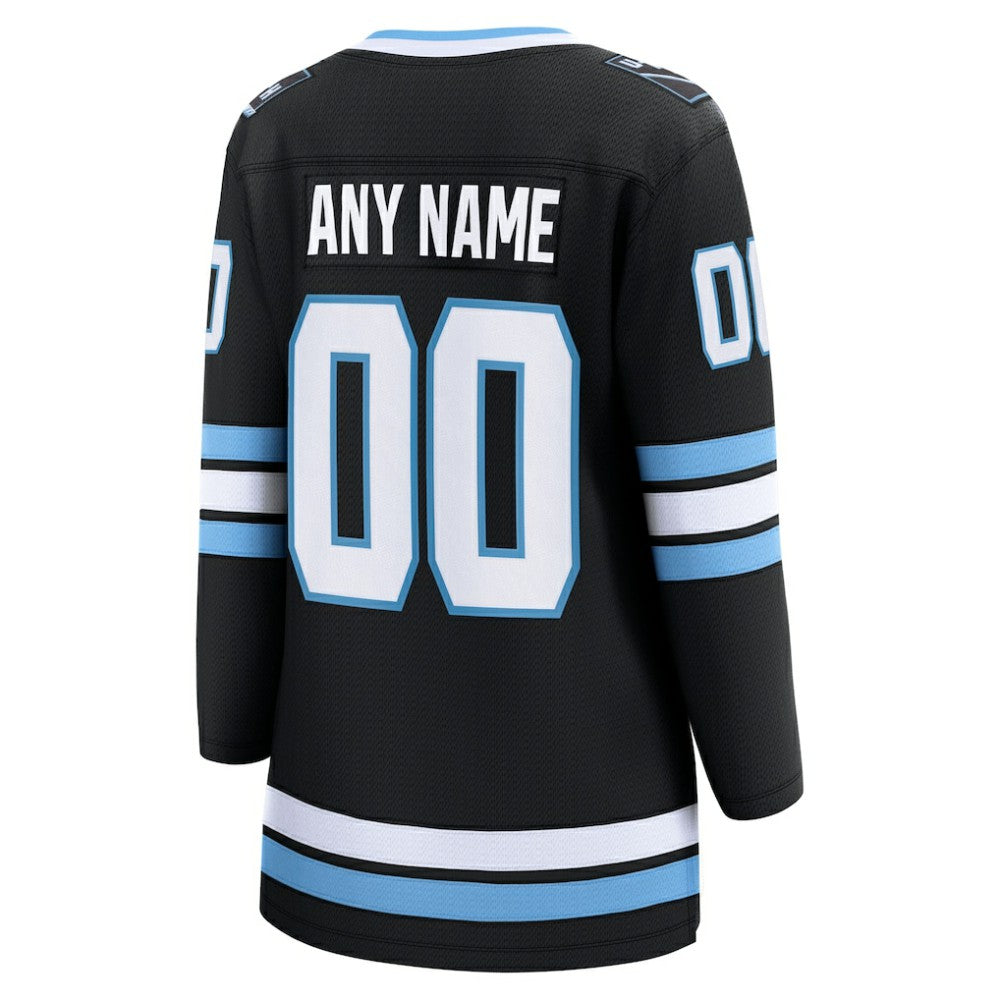 Utah Mammoth Fanatics Women's Home Breakaway Custom Jersey - Black - NHL 203376759
