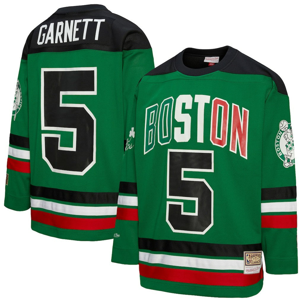 Kevin Garnett Boston Celtics Unisex Maxxed Out Fashion Hockey Jersey Kelly Green | Mitchell & Ness online