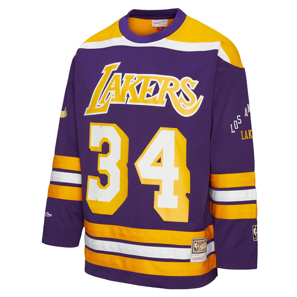 Shaquille O'Neal Los Angeles Lakers Unisex Maxxed Out Fashion Hockey Jersey Purple | Mitchell & Ness discount
