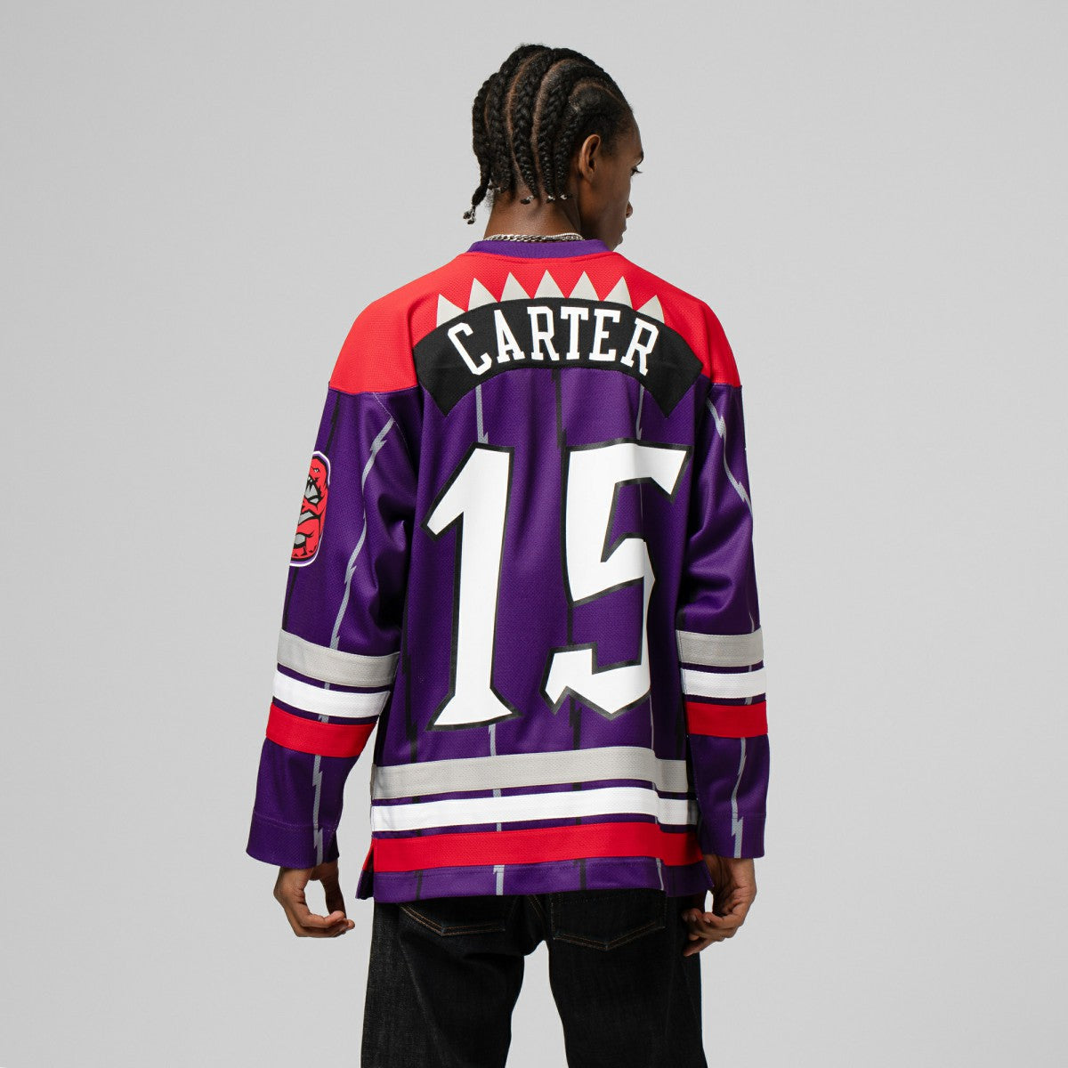 Vince Carter Toronto Raptors Unisex Maxxed Out Fashion Hockey Jersey Purple | Mitchell & Ness Near Me