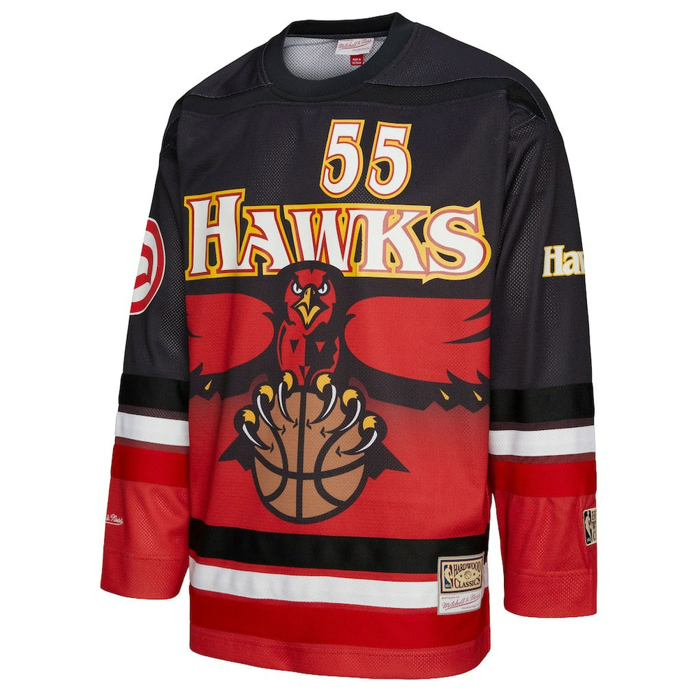 Dikembe Mutombo Atlanta Hawks Unisex Maxxed Out Fashion Hockey Jersey Red | Mitchell & Ness