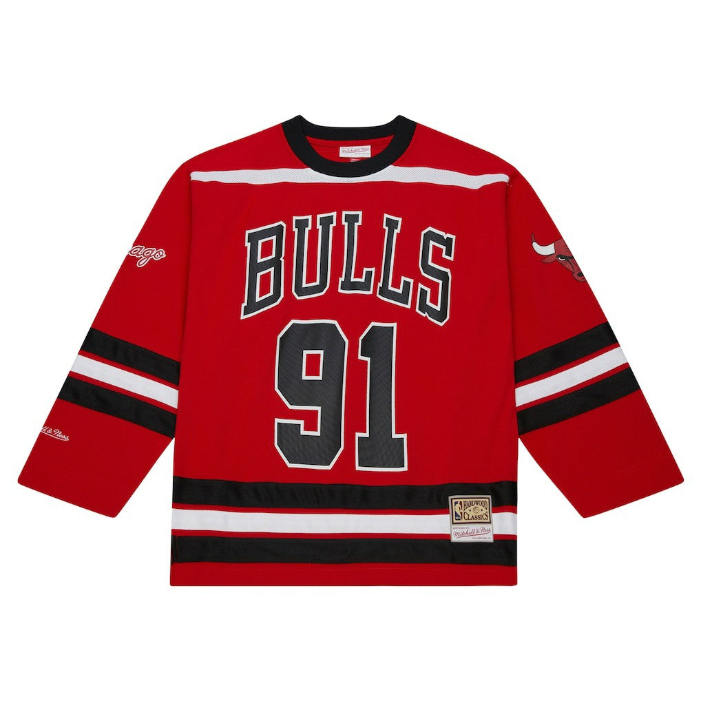 Dennis Rodman Chicago Bulls Unisex Maxxed Out Fashion Hockey Jersey for sale Red | Mitchell & Ness outlet