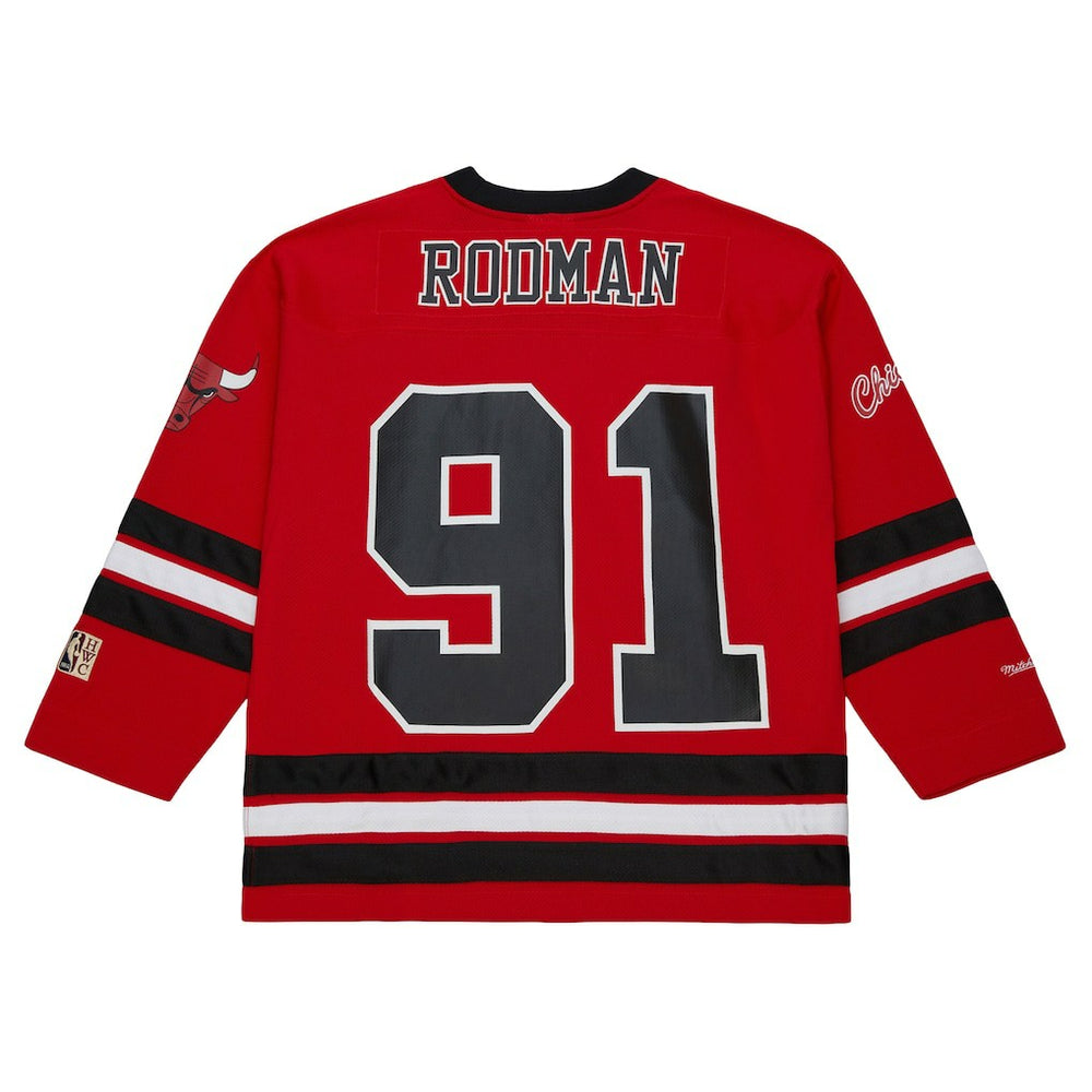 Dennis Rodman Chicago Bulls Unisex Maxxed Out Fashion Hockey Jersey for sale Red | Mitchell & Ness outlet