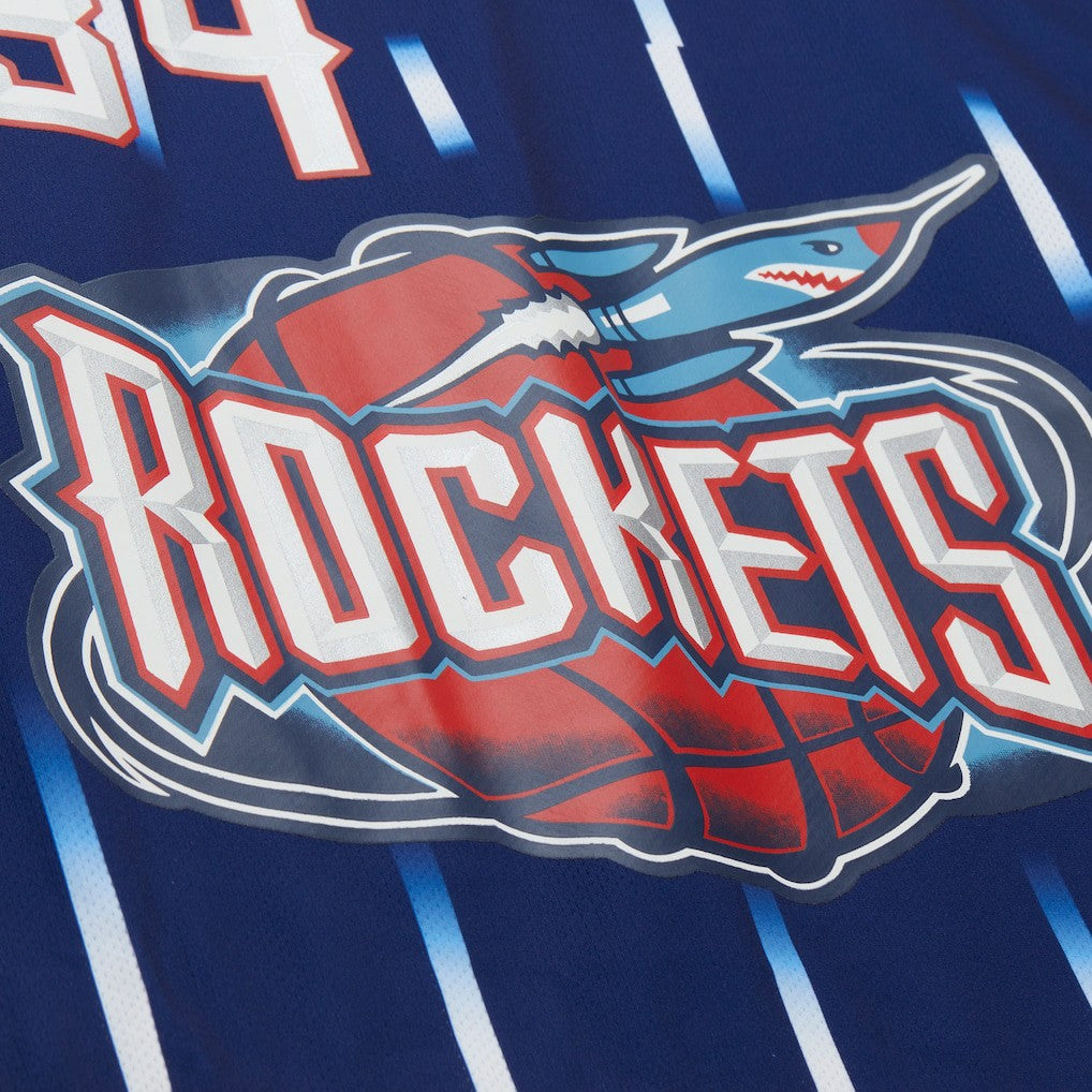Hakeem Olajuwon Houston Rockets Unisex Maxxed Out Fashion Hockey Jersey Navy | Mitchell & Ness US