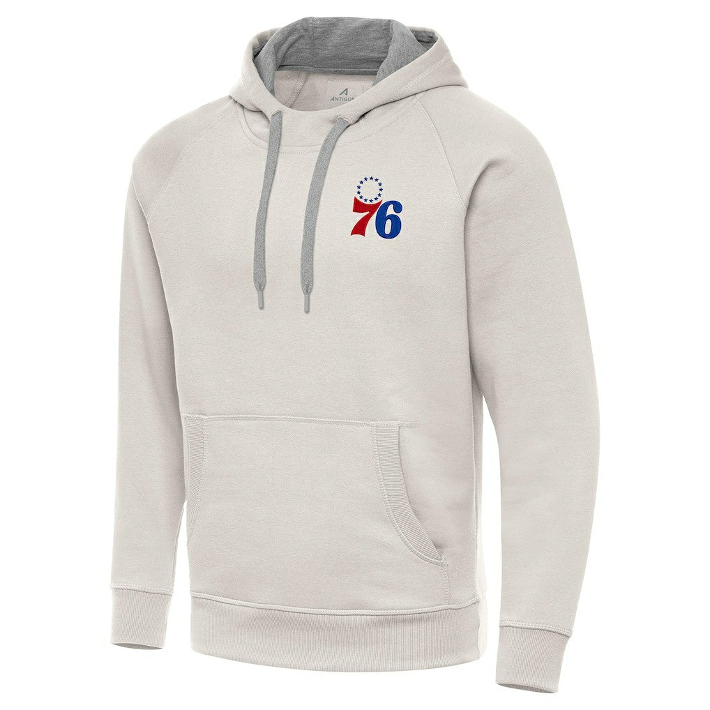 Philadelphia 76ers Antigua Victory Pullover Hoodie Cream