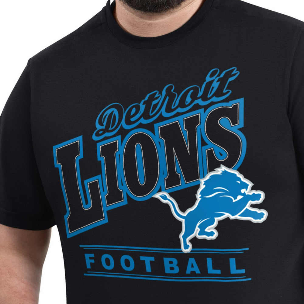 Detroit Lions G-III Sports by Carl Banks Adaptive Headliner Graphic T-Shirt Black