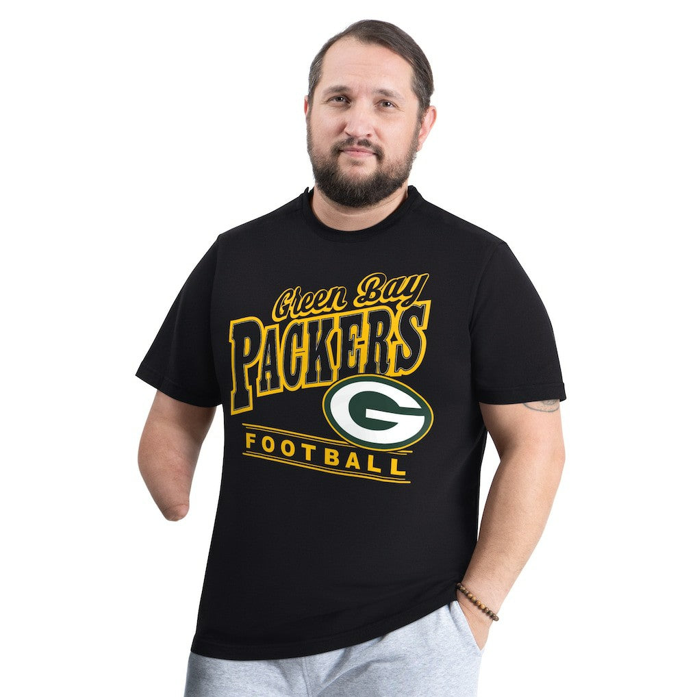 Green Bay Packers G-III Sports by Carl Banks Adaptive Headliner Graphic T-Shirt Black