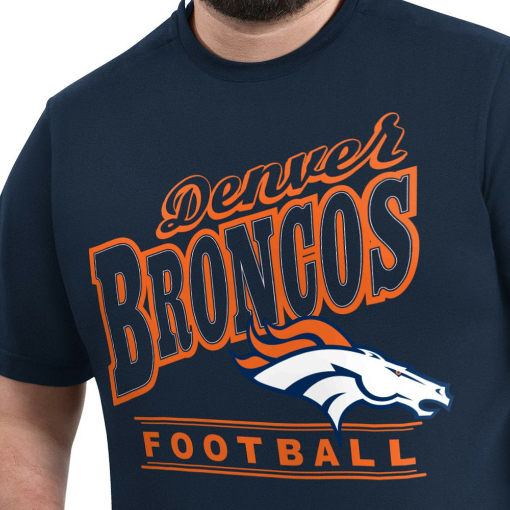 Denver Broncos G-III Sports by Carl Banks Adaptive Headliner Graphic T-Shirt Navy