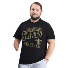 New Orleans Saints G-III Sports by Carl Banks Adaptive Headliner Graphic T-Shirt Black