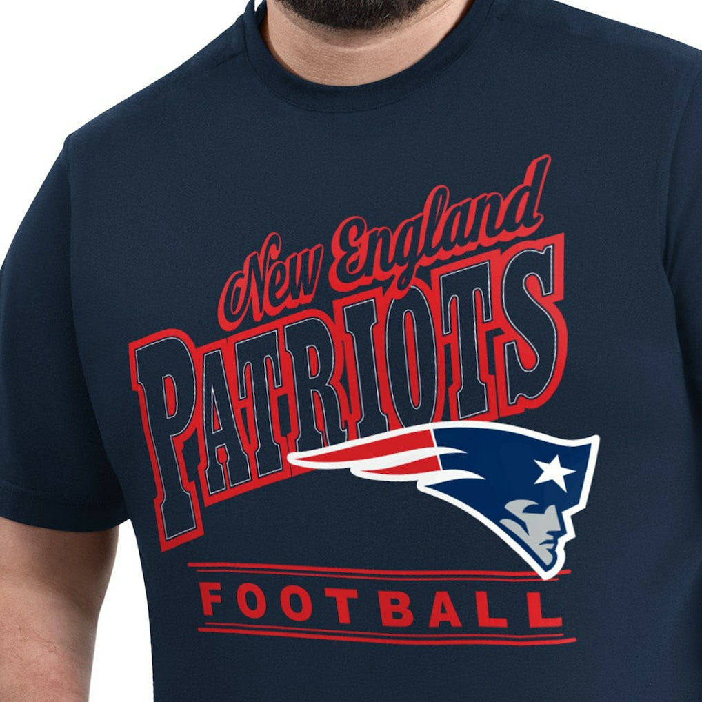New England Patriots G-III Sports by Carl Banks Adaptive Headliner Graphic T-Shirt Navy
