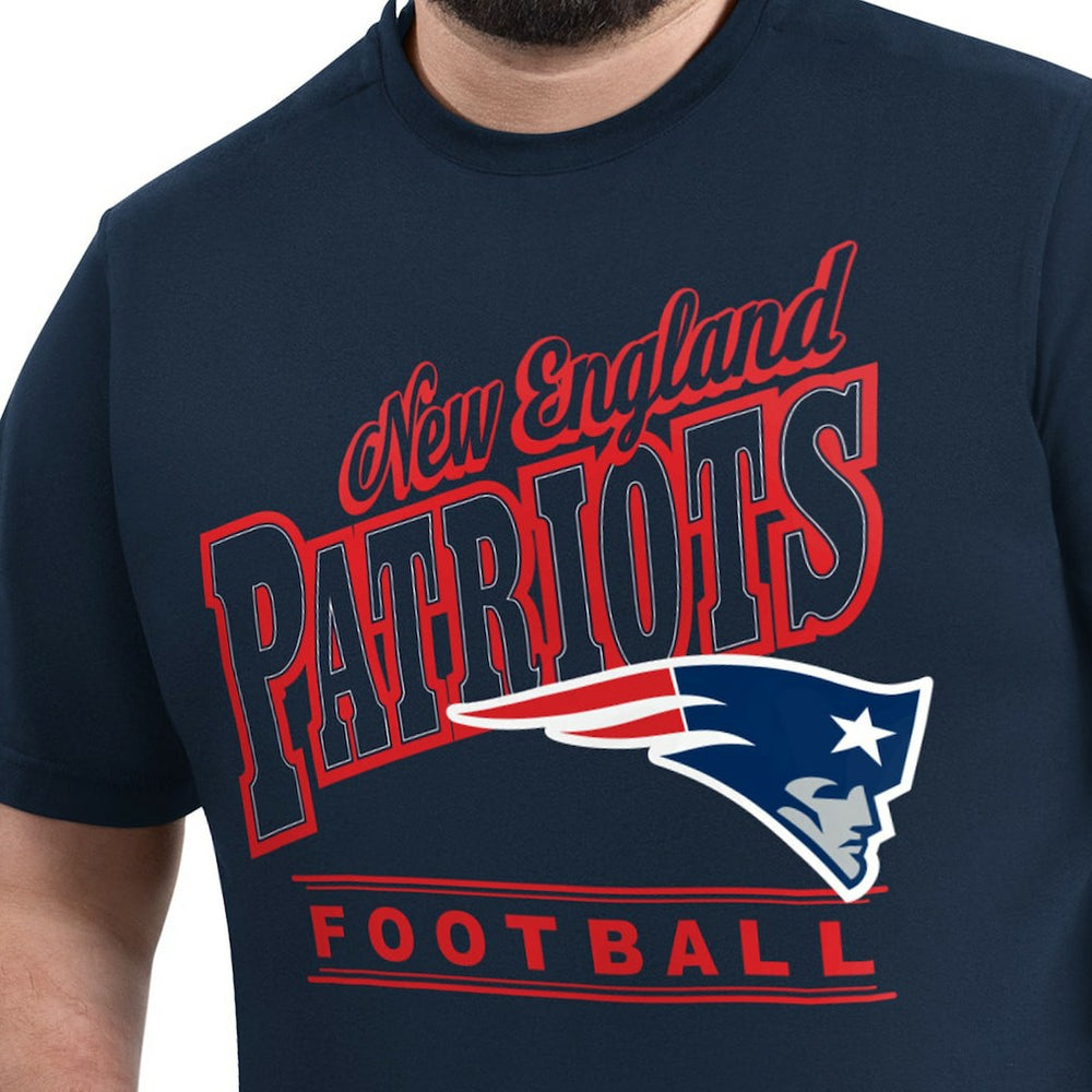New England Patriots G-III Sports by Carl Banks Adaptive Headliner Graphic T-Shirt Navy