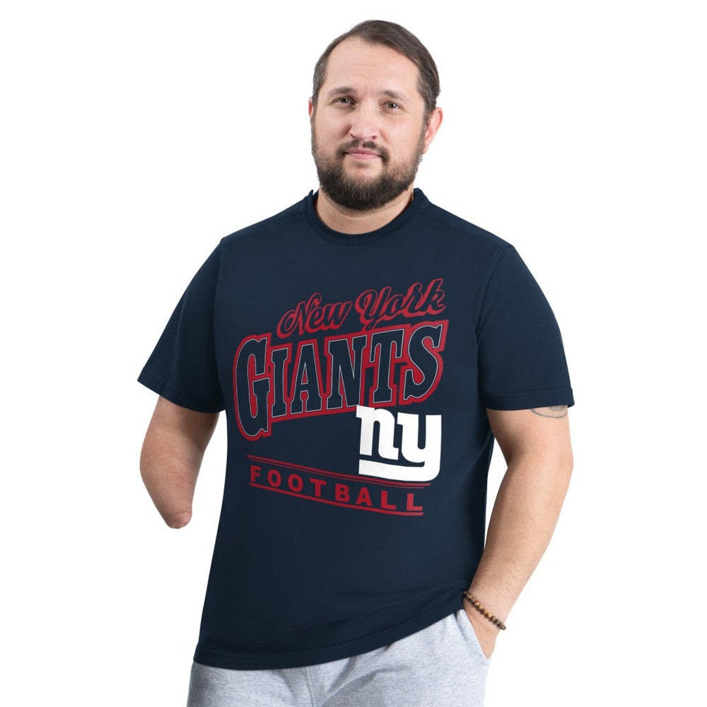 New York Giants G-III Sports by Carl Banks Adaptive Headliner Graphic T-Shirt Navy