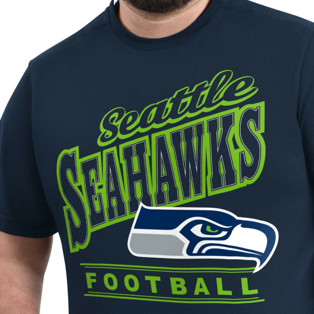 Seattle Seahawks G-III Sports by Carl Banks Adaptive Headliner Graphic T-Shirt Navy