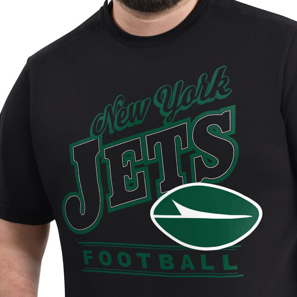 New York Jets G-III Sports by Carl Banks Adaptive Headliner Graphic T-Shirt Black