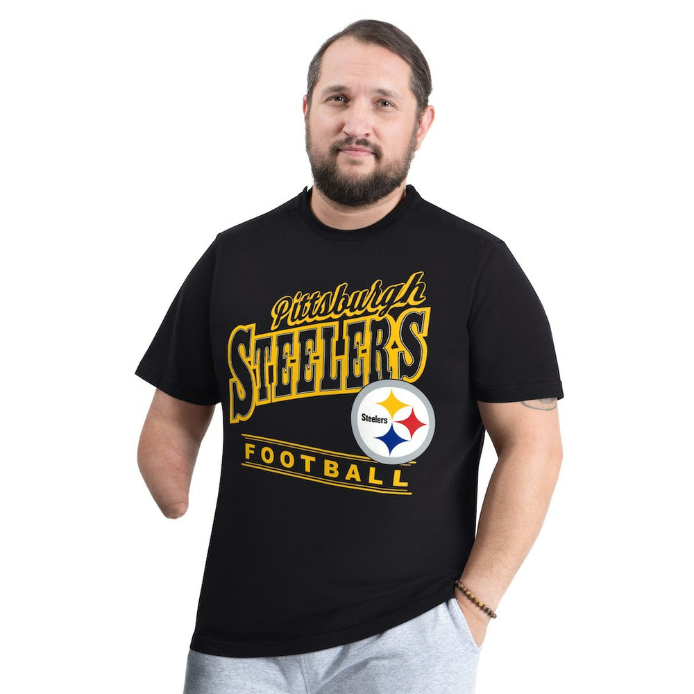 Pittsburgh Steelers G-III Sports by Carl Banks Adaptive Headliner Graphic T-Shirt Black