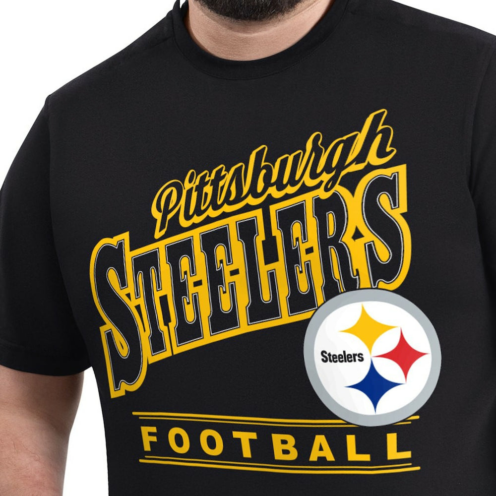Pittsburgh Steelers G-III Sports by Carl Banks Adaptive Headliner Graphic T-Shirt Black