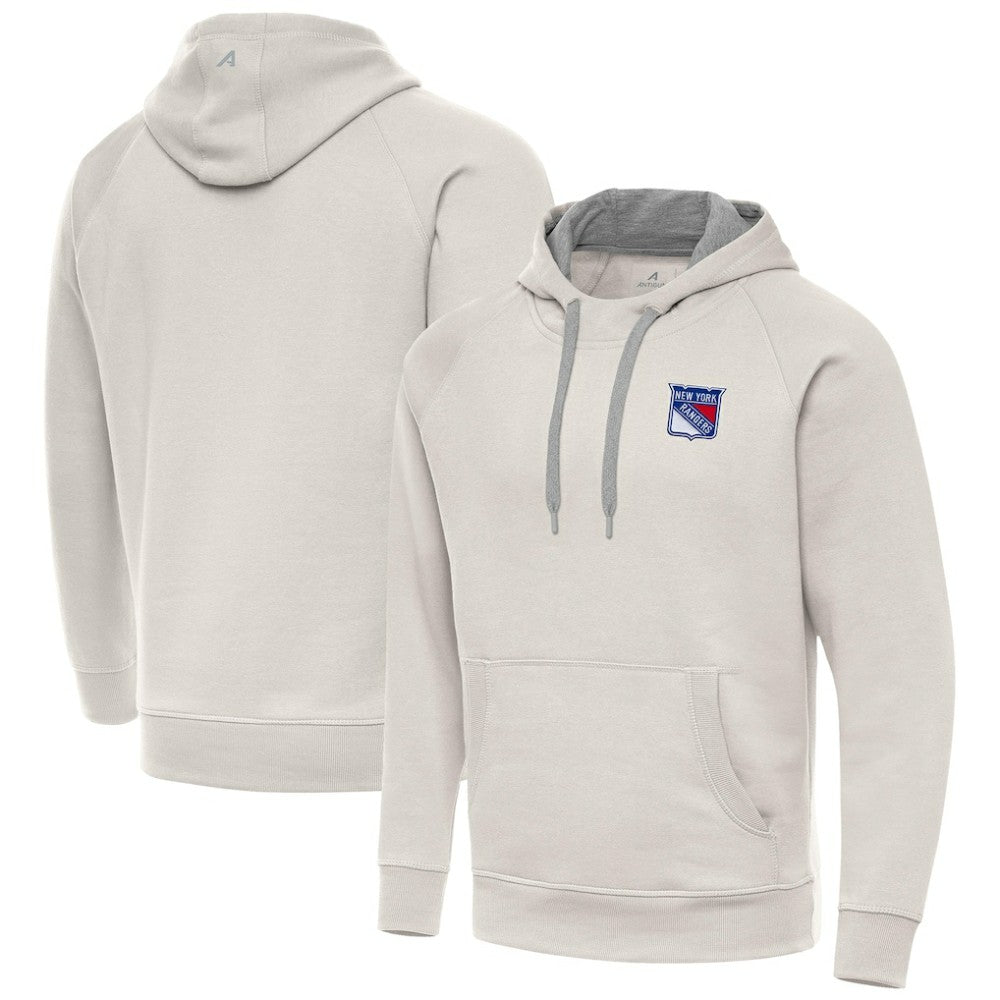 New York Rangers Antigua Victory Pullover Hoodie - Cream - NHL 203377066