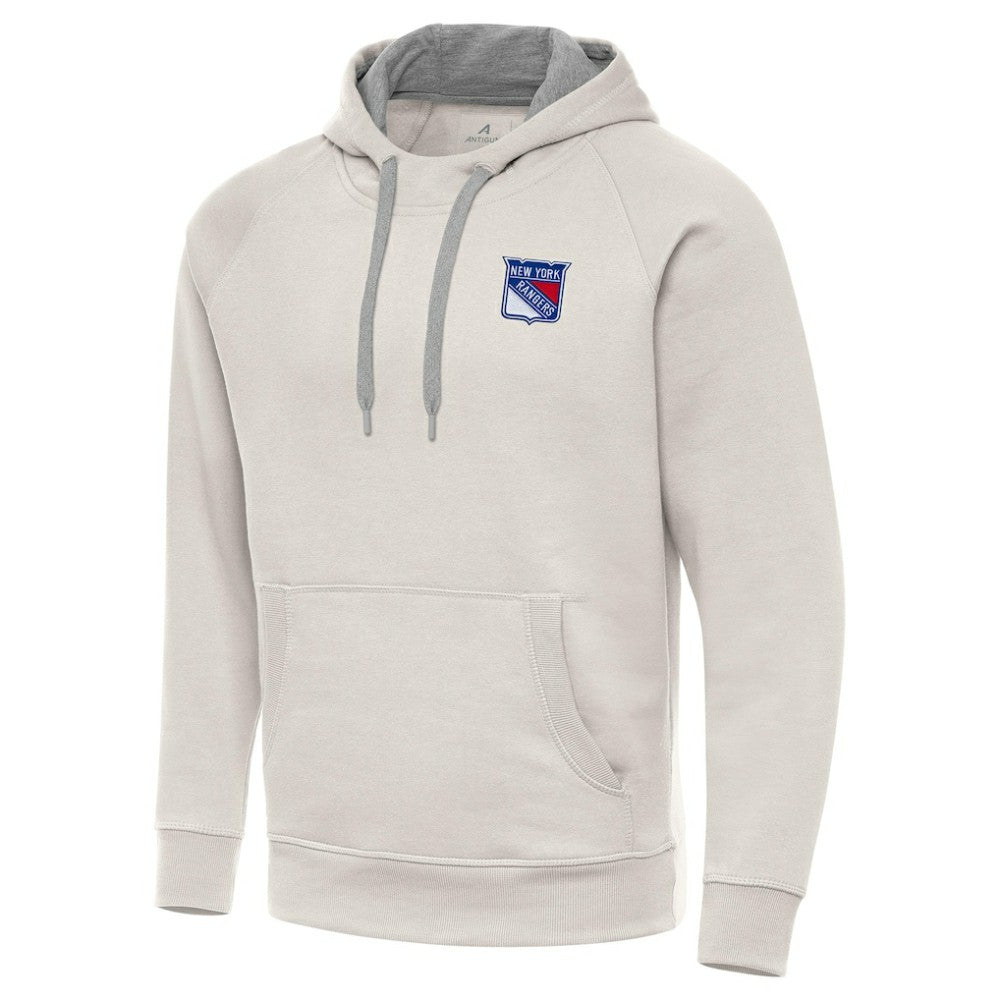 New York Rangers Antigua Victory Pullover Hoodie - Cream - NHL 203377066