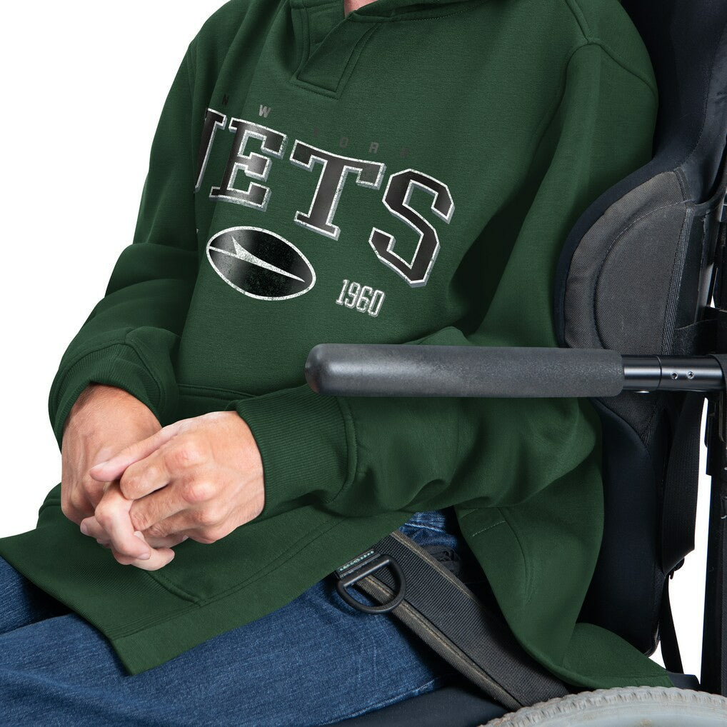 New York Jets G-III Sports by Carl Banks Adaptive Team Spirit Graphic Fleece Pullover Hoodie Green