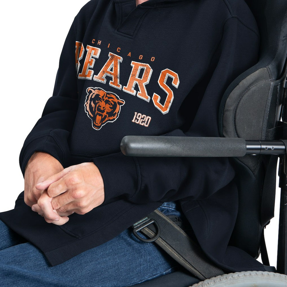 Chicago Bears G-III Sports by Carl Banks Adaptive Team Spirit Graphic Fleece Pullover Hoodie Navy