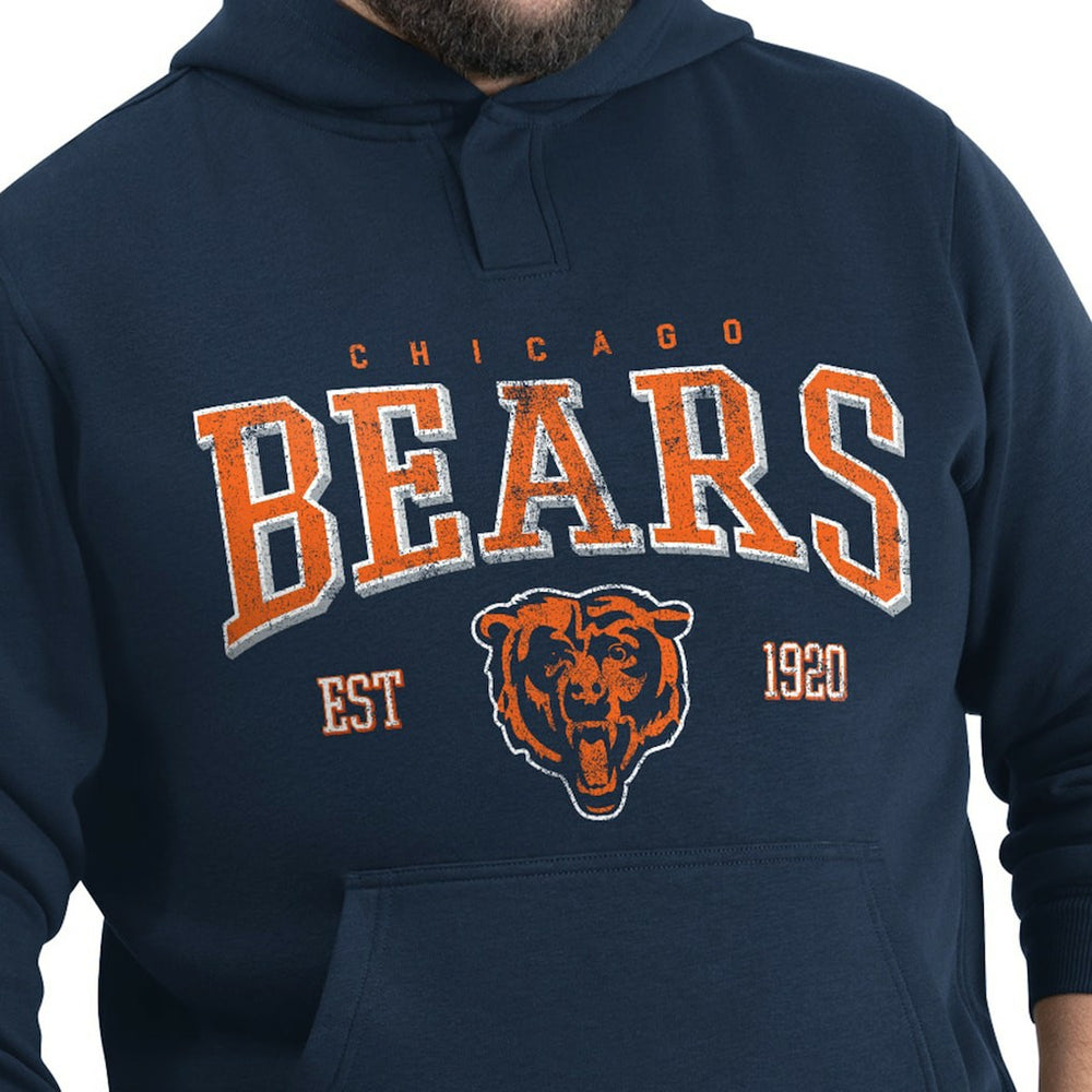 Chicago Bears G-III Sports by Carl Banks Adaptive Team Spirit Graphic Fleece Pullover Hoodie Navy