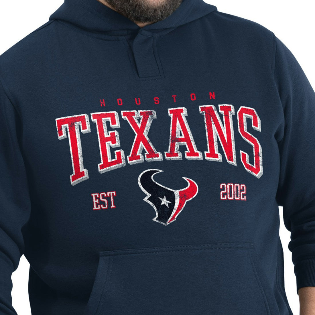 Houston Texans G-III Sports by Carl Banks Adaptive Team Spirit Graphic Fleece Pullover Hoodie Navy