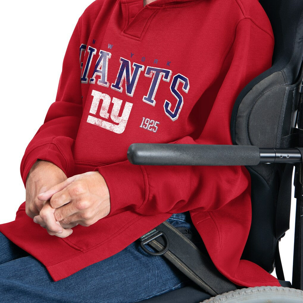 New York Giants G-III Sports by Carl Banks Adaptive Team Spirit Graphic Fleece Pullover Hoodie Red