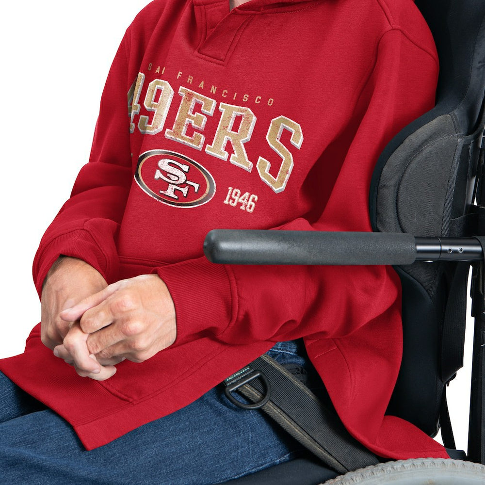 San Francisco 49ers G-III Sports by Carl Banks Adaptive Team Spirit Graphic Fleece Pullover Hoodie Scarlet