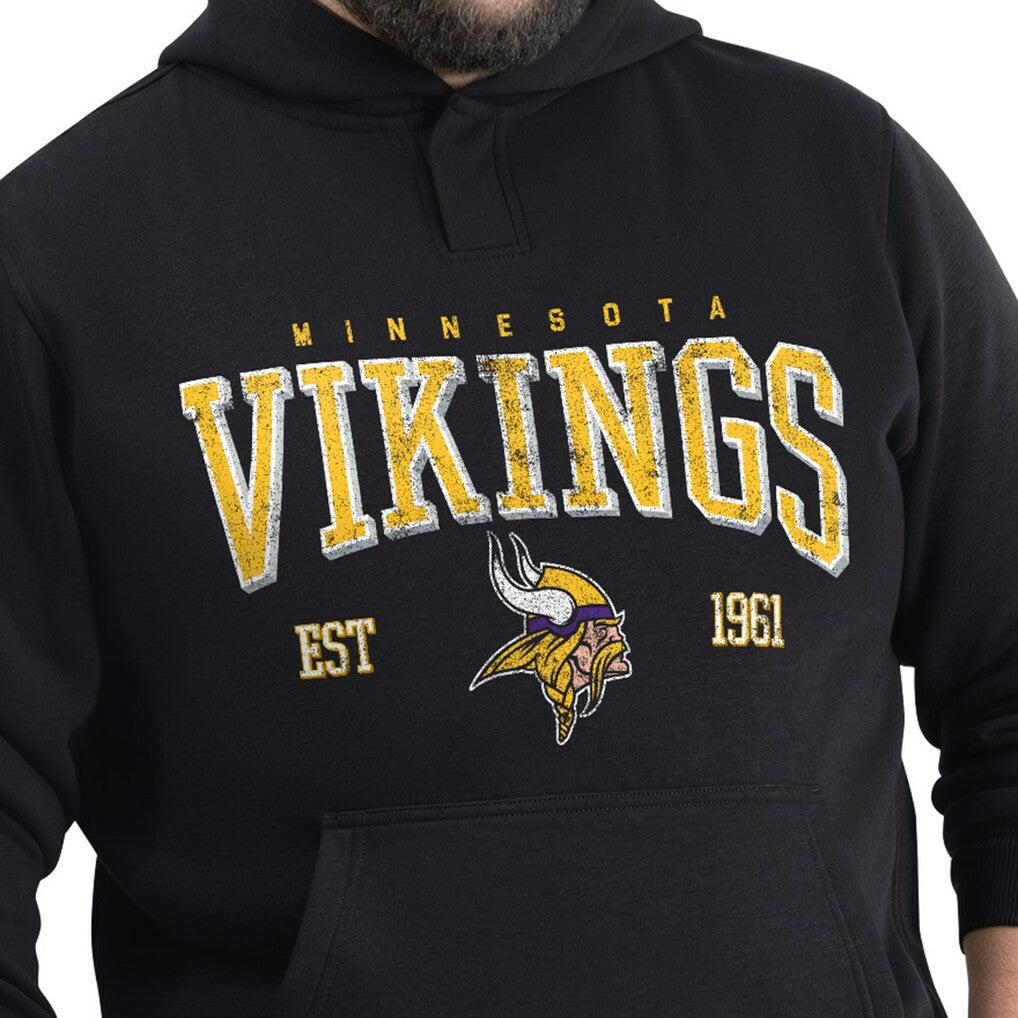 Minnesota Vikings G-III Sports by Carl Banks Adaptive Team Spirit Graphic Fleece Pullover Hoodie Black