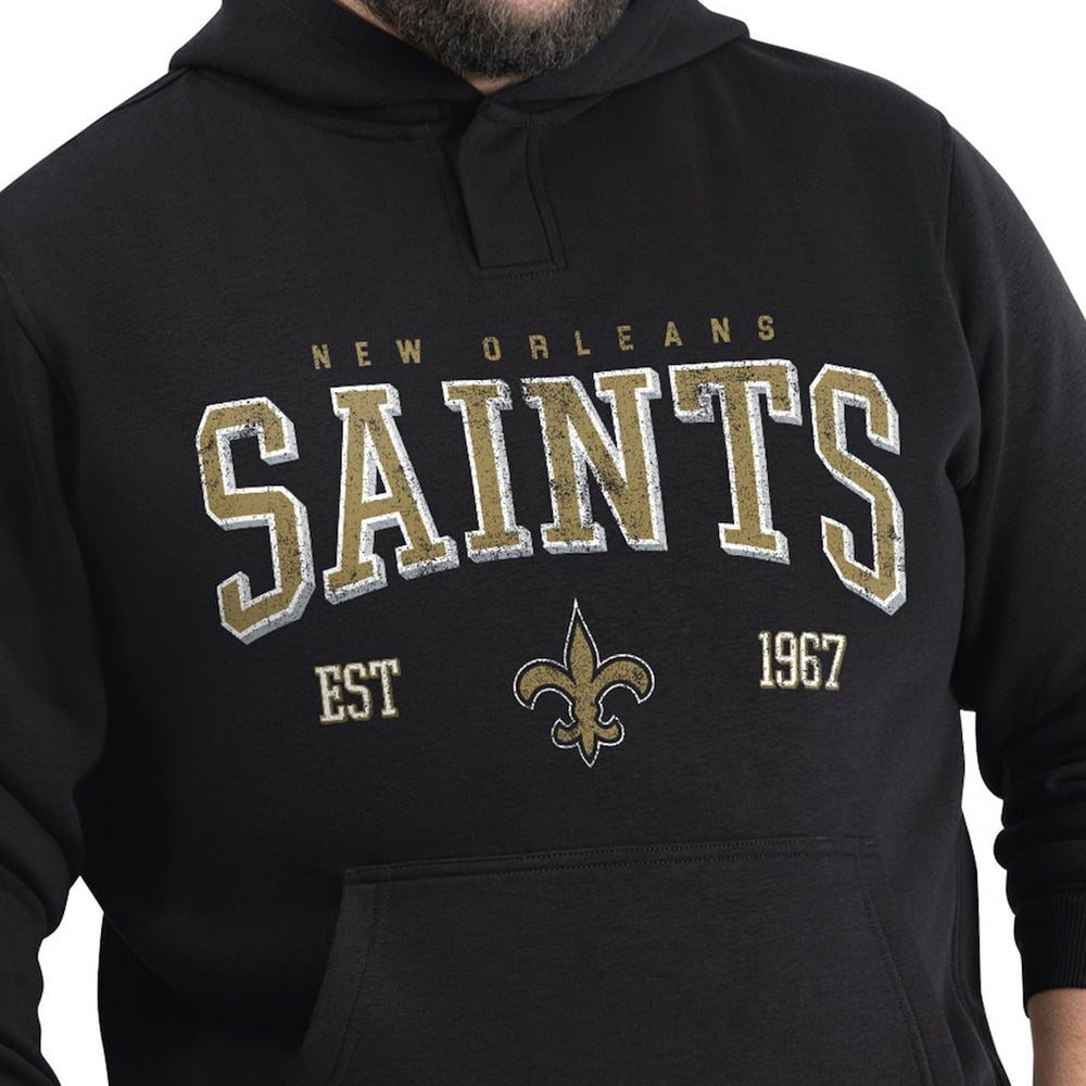 New Orleans Saints G-III Sports by Carl Banks Adaptive Team Spirit Graphic Fleece Pullover Hoodie Black