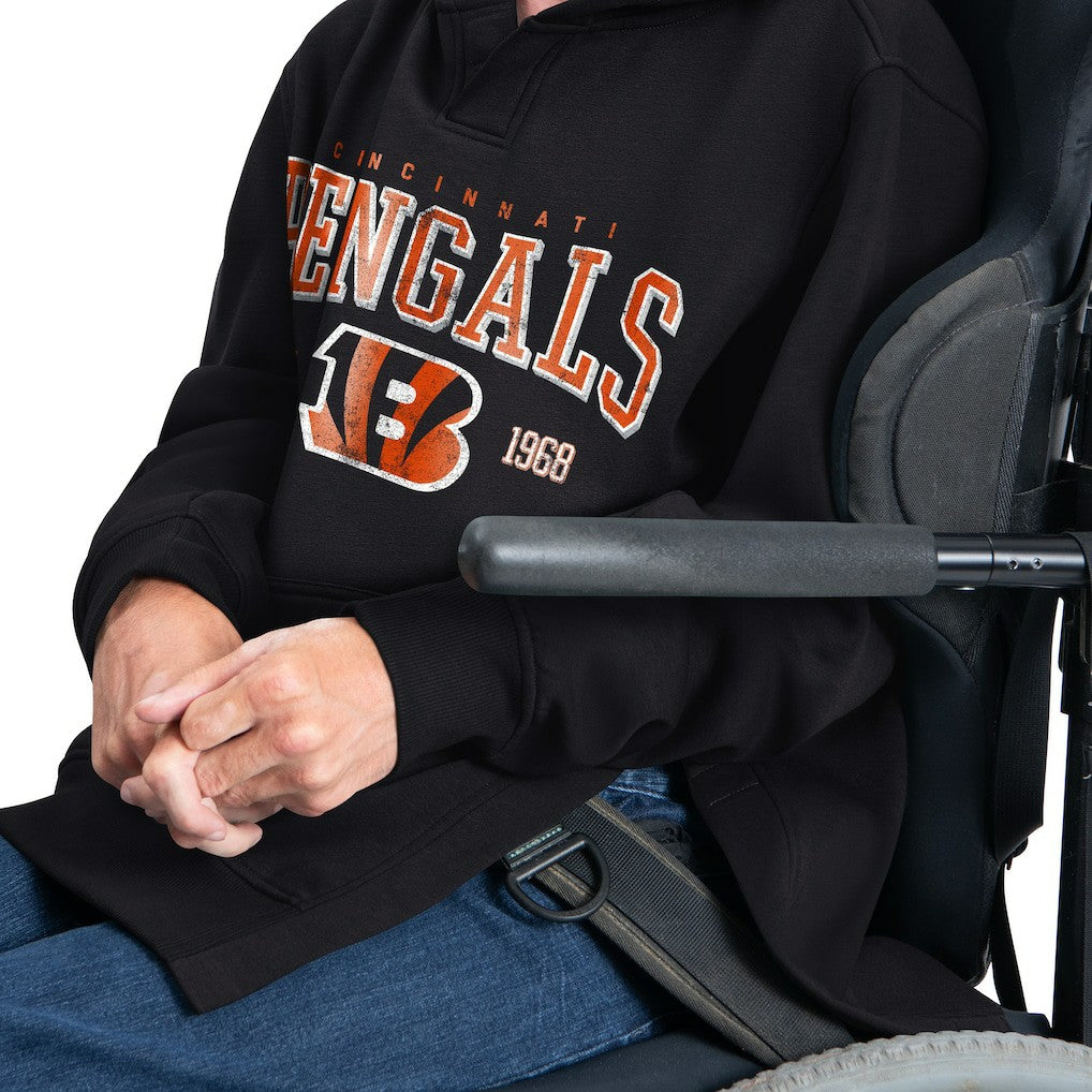 Cincinnati Bengals G-III Sports by Carl Banks Adaptive Team Spirit Graphic Fleece Pullover Hoodie Black