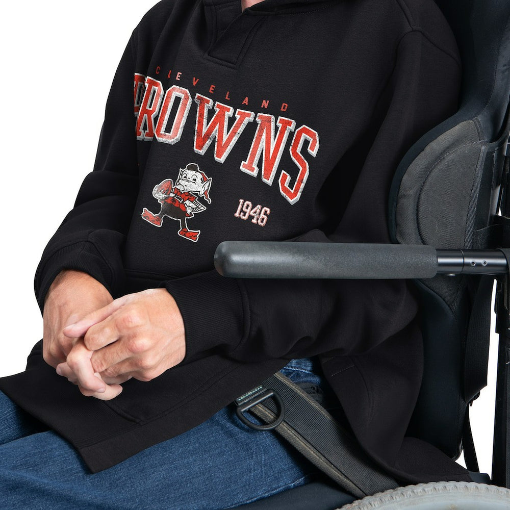 Cleveland Browns G-III Sports by Carl Banks Adaptive Team Spirit Graphic Fleece Pullover Hoodie Black