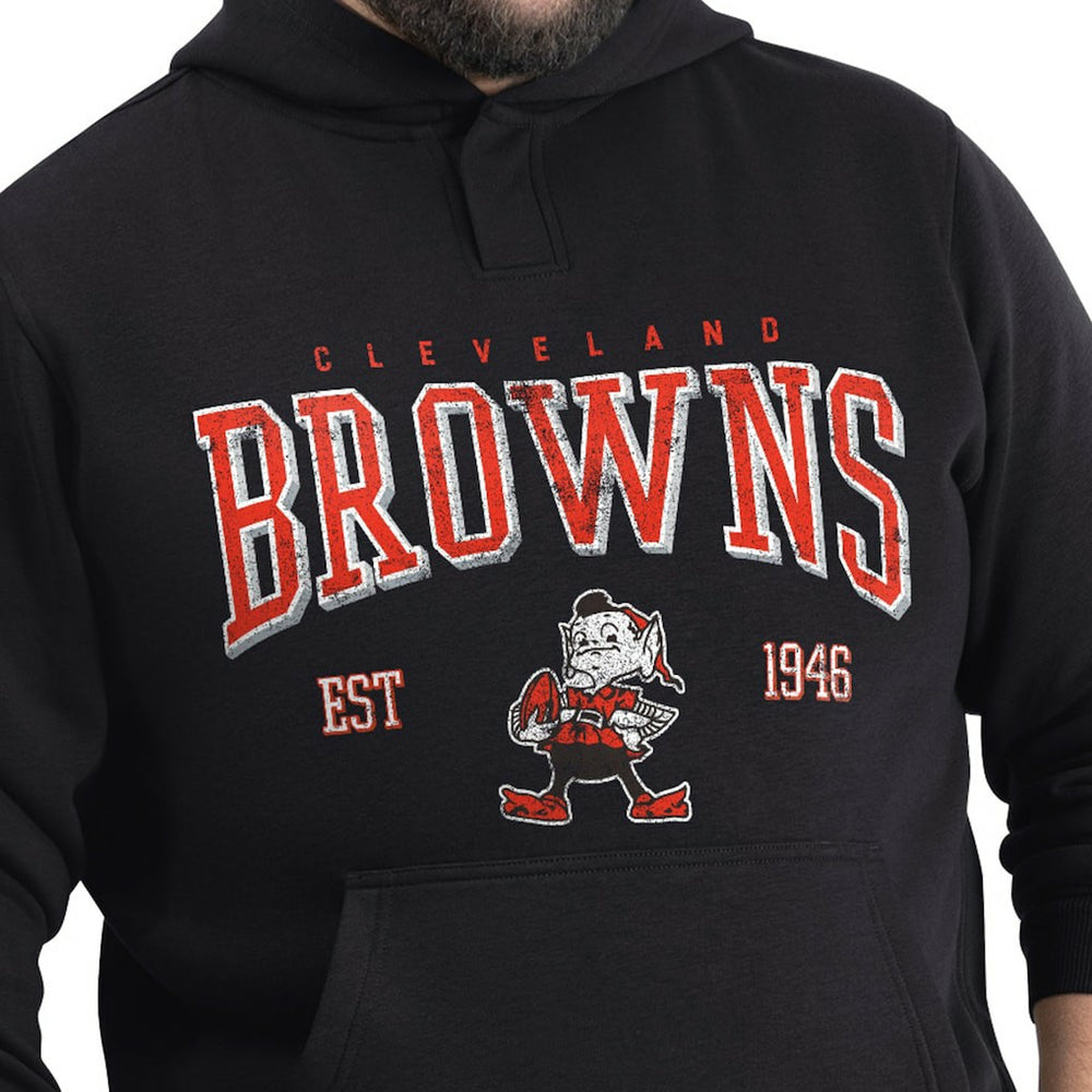 Cleveland Browns G-III Sports by Carl Banks Adaptive Team Spirit Graphic Fleece Pullover Hoodie Black